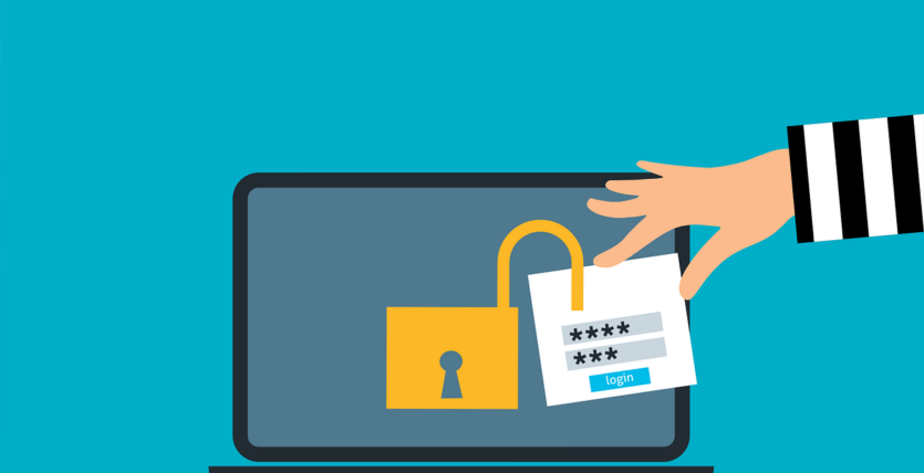 Free attack unsecured laptop vector