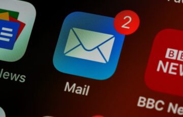 closeup of mail app icon on phone