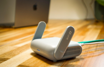 white wifi router